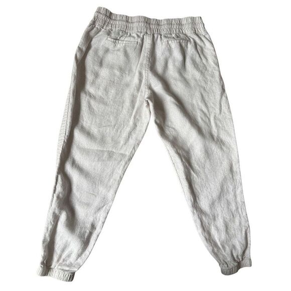Athleta Cabo Tide Linen size 14 Cream Pull On Drawstring - Picture 5 of 12